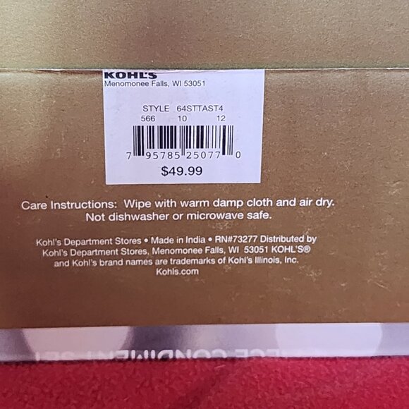 Kohl's St. Nicholas Square Shine Bright Old Gold 4-Piece Condiment Serving Set - Picture 10 of 16